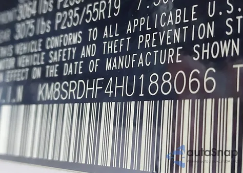 2017 Hyundai Santa Fe Limited Ultimate from USA, damaged, VIN KM8SRDHF4HU188066